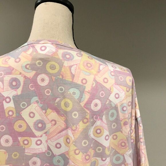 LulaRoe Irma cassette print tunic top - Picture 7 of 10